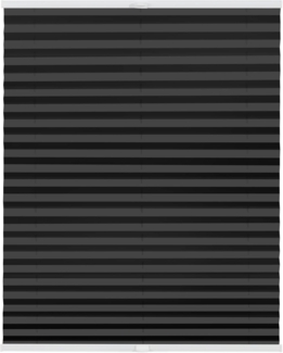 Lichtblick Sonnenschutzsysteme GmbH Thermo-Plissee Ljungby 95 cm x 130 cm (BxL) Schwarz Tageslicht mit Hitzeschutz; einfache Installation mit Klemmträgern; verspannt
