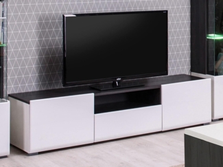TV-Board >Borca< in Opaque White - 153x38,5x41,5cm (BxHxT)