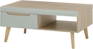 Couchtisch Isgard in Pistazie und Eiche 107 cm
