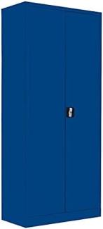 Stahl-Aktenschrank Metallschrank abschließbar Büroschrank Stahlschrank Blau 1800 x 800 x 383 mm 530333