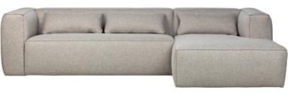 Ecksofa Bean Stoff, rechts Hellgrau
