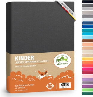 leevitex® Spannbettlaken Spannbettlaken Kinder Spannbettlaken Premium 170 g/m², Gummizug: Rundumgummizug, (2 Stück), schwer & blickdicht, 100% Baumwolle, 70 x 140 cm