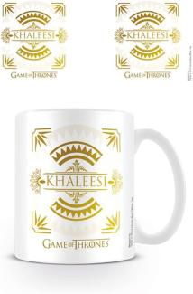 empireposter Game of Thrones Khaleesi Größe (cm), ca. Ø8,5 H9,5 Beschreibung: GoT Keramik Tasse, weiß, bedruckt, Fassungsvermögen 320 ml, offiziell lizenziert, spülmaschinen und mikrowellenfest