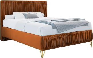 mirjan24 Boxspringbett Lux II , braun, 140x200 cm