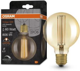 Osram LED-Lampe Vintage 1906 Globe95 8,8W/822 (60W) Gold Dimmable E27