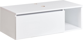 Wandmontierter Waschtischunterschrank RUPANCO 80 cm Weiß