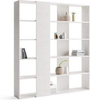 MOBILI FIVER, Bücherregal Rachele, Laminat weiße Esche, 179 x 33 x 204 cm