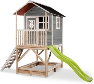 Exit Holz Spielhaus Loft 500 | Grau | 255 x 328 x 255 cm