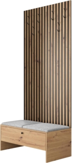 Garderoben-Set Melire IV (Farbe: Artisan Eiche / Artisan eiche + Schwarz, Abriamo 06)