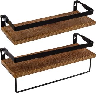 STILISTA® Wandboard "Volato Duo" 2 Wandregale Holzdekor-Hell rustikal