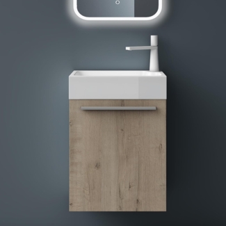 Mai & Mai Badmöbel-Set Gäste Wc Waschbeckenunterschrank Waschtisch mit Unterschrank Pisa