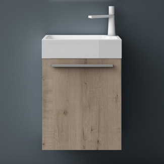 Mai & Mai Badmöbel-Set Gäste Wc Waschbeckenunterschrank Waschtisch mit Unterschrank Pisa