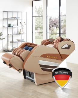 Welcon 'Dynamite' Massagesessel, Kunstleder in beige-braun