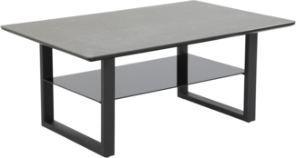 Hela Couchtisch Arne Glas Keramikoptik 105 x 69 x 45 cm