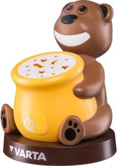 VARTA Paul the Bear LED Nachtlicht (Schlummerleuchte geeignet für Kinder, Orientierungslicht Nachtlampe Taschenlampe Stimmungslicht mit Touch-Sensor und Auto-Abschaltfunktion)
