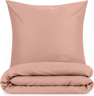 Blumtal Premium Extra Weiche Sommer Bettwäsche 155x220 cm & Kissenbezug 40x70 cm - Bettbezüge aus feinem Mikrofaser, Bettbezug Set, 2teilig - Rose