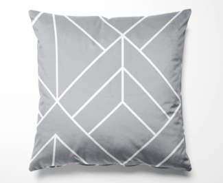 Mako Satin Bettwäsche Urban Geometric grau Kissenbezug 40x80 | freundin home collection