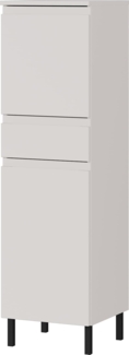 Germania Schrank 8242-572 GW-Salinas, in Kaschmir, griffloses Design, 34 x 120 x 34 cm (BxHxT)