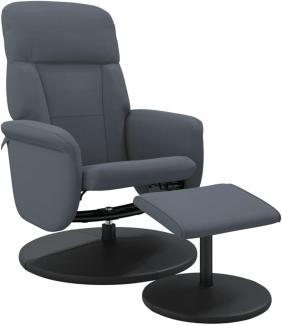 vidaXL Relaxsessel mit Hocker Dunkelgrau Samt 356690