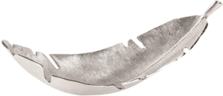 riess-ambiente Dekoschale SILVER LEAF 62cm silber (Einzelartikel, 1 St), Esszimmer · Metall · Blatt Design · Handarbeit · Obst · Wohnzimmer