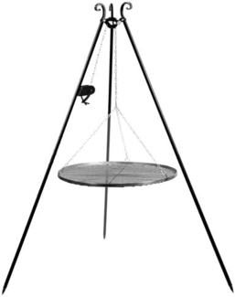 Cook King Schwenkgrill mit Grillrost, Höhe 180 cm, Höhenverstellbar, Ø 60 cm, Rohstahl