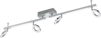 Eglo 96182 Spotleuchte CARDILLIO 2 Alu, Stahl chrom, Kunststoff satiniert LED 4X3,2W;2X3,3W 3000K L:98. 5cm B:8. 5cm H:17. 5cm
