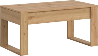 xonox. home – Couchtisch Malmö 110 x 52 x 60 cm in Korpus und Front Artisan Oak Nachbildung – Moderner Wohnzimmertisch mit klarer Linienführung – stilvoller Sofatisch mit Stauraum