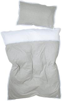 Nordic coast company Kinderbettwäsche grau/weiß 40x60/100x135 cm