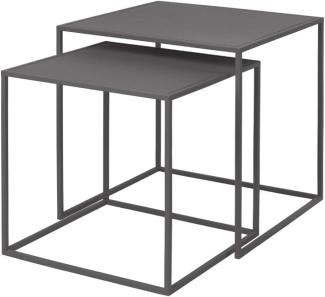 Blomus FERA Set 2 Beistelltische, Beistelltisch, Nebentisch, Stahl pulverbeschichtet, steel gray, 65985