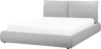 Wasserbett Stoff VINAY 160 x 200 cm Hellgrau