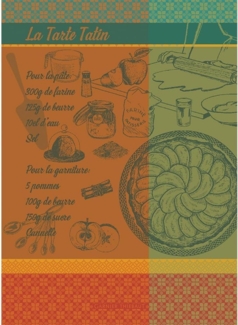 Garnier-Thiebaut Geschirrtuch Tarte Tatin Orange 56x77 cm 100% gekämmte Baumwolle