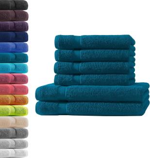 Hometex Premium Textiles Handtuch in Premium Qualität 500 g/m², Feinster Frottier-Stoff 100% Baumwolle, 2x Duschtuch + 4x Handtuch, Kuschelig weich, saugfähig, Extra schwere, flauschige Hotel-Qualität