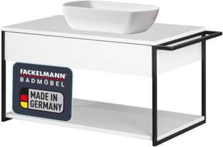 Fackelmann NEW YORK Badmöbel Set 2-teilig, 88 cm breit, Weiß, Keramik