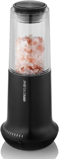 Gefu Salz-/Pfeffermühle X-PLOSION L, Gewürzmühle für Salz oder Pfeffer, Keramikmahlwerk, Glas, schwarz