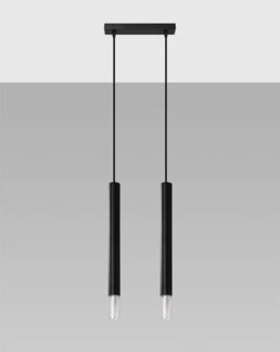 SOLLUX SL. 0961 Pendelleuchte WEZYR 2 schwarz L: 60, B: 300, H: 1200, G9/40W, dimmbar