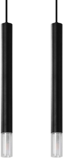 SOLLUX SL. 0961 Pendelleuchte WEZYR 2 schwarz L: 60, B: 300, H: 1200, G9/40W, dimmbar