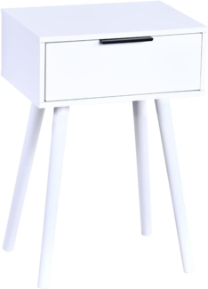 Kesper | Nachttisch, Material: FSC-zertifizierte Faserplatte, Maße: 40 x 30 x 59 cm, Farbe: weiß | 15970