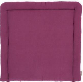 KraftKids Wickelauflage in Musselin purpur, Wickelunterlage 78x78 cm (BxT), Wickelkissen