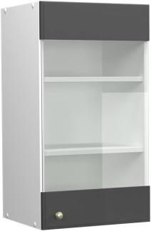 Küchenglasschrank Fame-Line Anthrazit-Gold 40 cm Vicco
