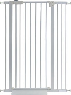 Absperrgitter Treppenschutzgitter Metall weiß + Rampe 83 - 96cm 120cm hoch