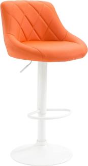 Barhocker Lazio Kunstleder weiß orange