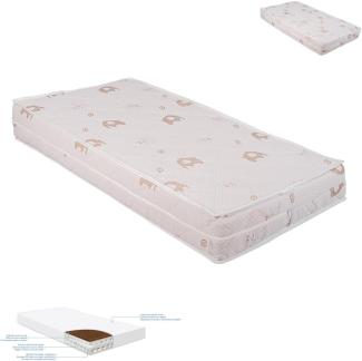 Kikkaboo Babybett-Matratze CocoCraft, 120 x 60 x 15 cm 3D-Schaum, 2 Schichten beige