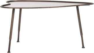 SAFAVIEH Modern Accent Table with Iron Legs, in Antique Copper, 74 X 99 X 46.99