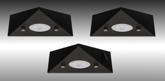 TRANGO LED Unterbauleuchte, 3er Set 6740-35 LED-Küchenunterbauleuchte aus Edelstahl in Matt-Schwarz *COOK* LED Einbauleuchte - Einbaustrahler inkl. 3x 4,8 Watt LED Modul 3000K warmweiß - direkt 230 Volt - beliebig erweiterbar, Schalter - Dreieckleuchte...