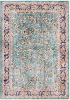 Kurzflor Teppich Keshan Maschad Jade - 80x200x0,7cm