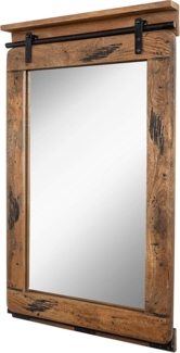 Massivmoebel24 Spiegel (1-St, Mango 60x8x100 natur lackiert RAILWAY #163), Mango 60x8x100 natur lackiert RAILWAY #163