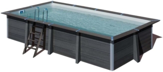 Gre Pools WPC Pool Kreta Pool aus Holz/Kunststoff in Grau