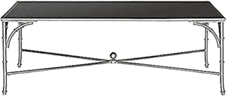 SAFAVIEH Glam Accent Table with Iron Legs, in Gold and Clear, 66 X 127 X 45.72