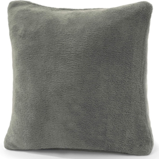 CelinaTex Dekokissen Xanio Deko Kissen Zierkissen Kopfkissen Sofa Fleece 45x45cm grau, anschmiegsam,bügelfrei,flauschig,kuschelweich,leicht beziehbar