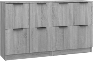 Sideboards 2 Stk. Grau Sonoma 60 x 30 x 70 cm Holzwerkstoff [3115810]